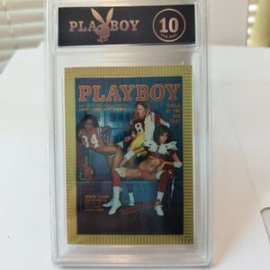 Playboy Collectible Graded Card 1977 Cover Issue with football Cheerleaders